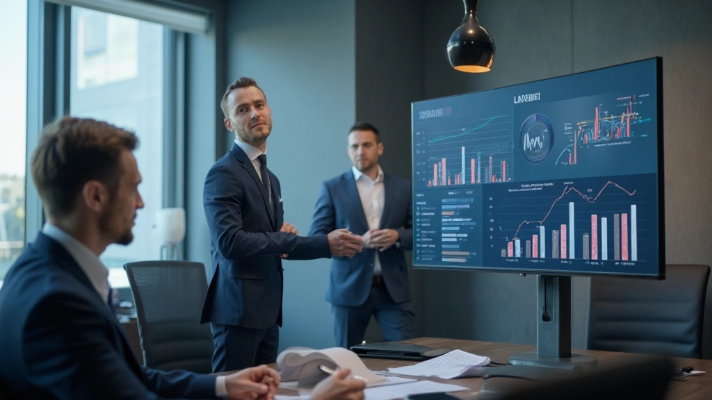 Geschäftsplan-Präsentation mit professionellen Grafiken und Diagrammen