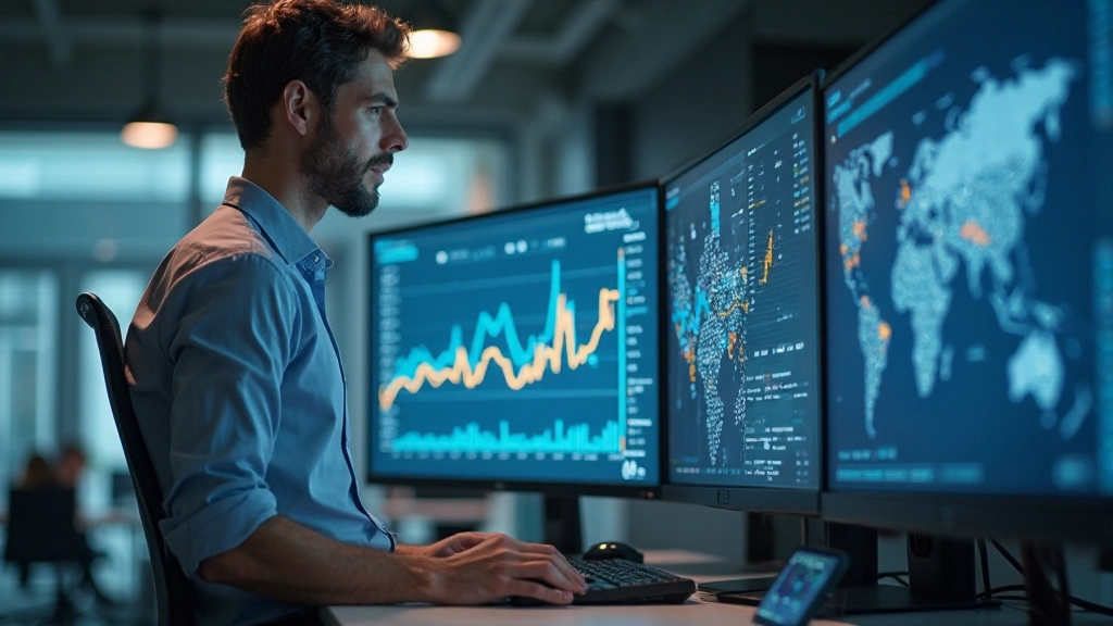 Echtzeit-Monitoring-Dashboard mit Transaktionsdaten und Sicherheitswarnungen