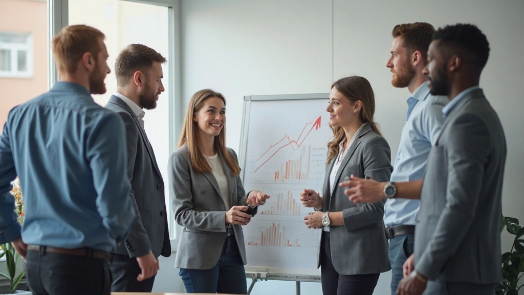 Team bespricht Multichannel-Strategie mit Verkaufsdaten und Wachstumspotentialen