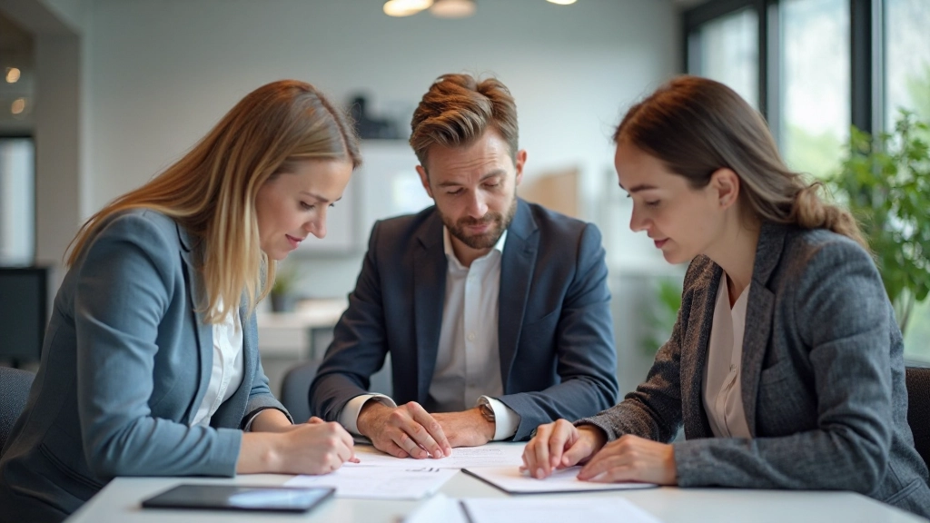 Team diskutiert SEO-Strategie mit Visualisierungen von Suchmaschinenoptimierung auf Whiteboard