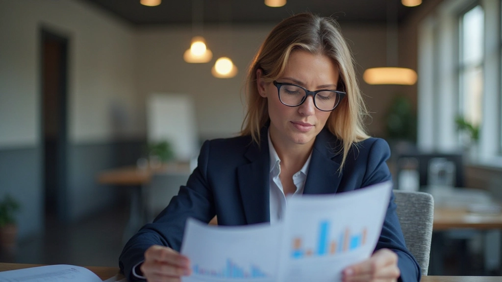 Geschäftsplanvorlage mit Diagrammen und Metriken auf dem Bildschirm