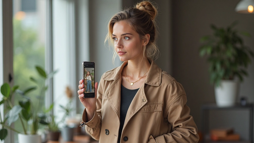 Influencer zeigt Produkt auf Social Media Plattform mit hohem Engagement