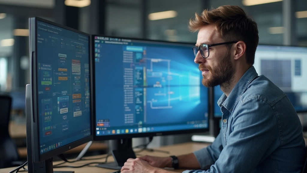 Technologie-Stack Diagramm mit Server, Datenbank und E-Commerce Plattform Komponenten