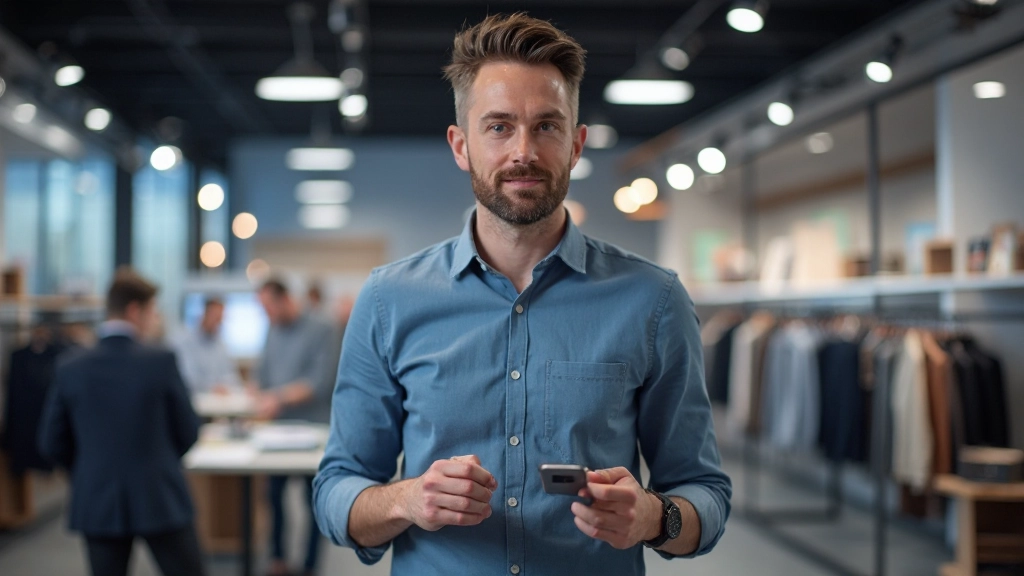 Professionelle Aufnahme eines Live-Shopping-Events mit Moderator und Produktpräsentation in modernem Studio