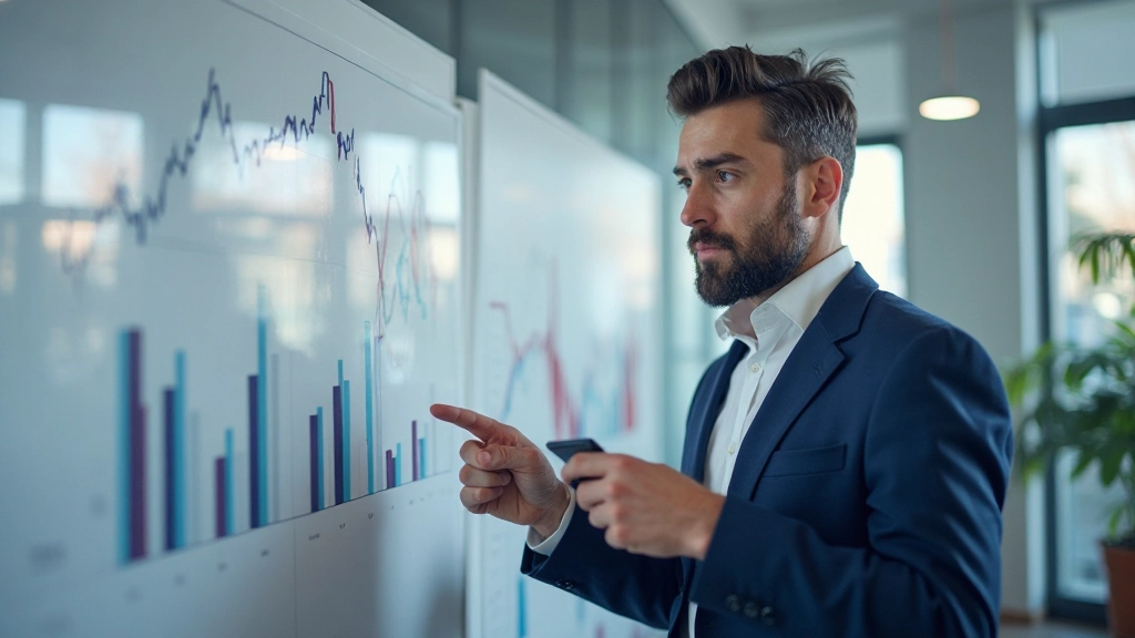 Market analysis fundamentals showing data visualization, trend charts and customer research methodologies for beginners