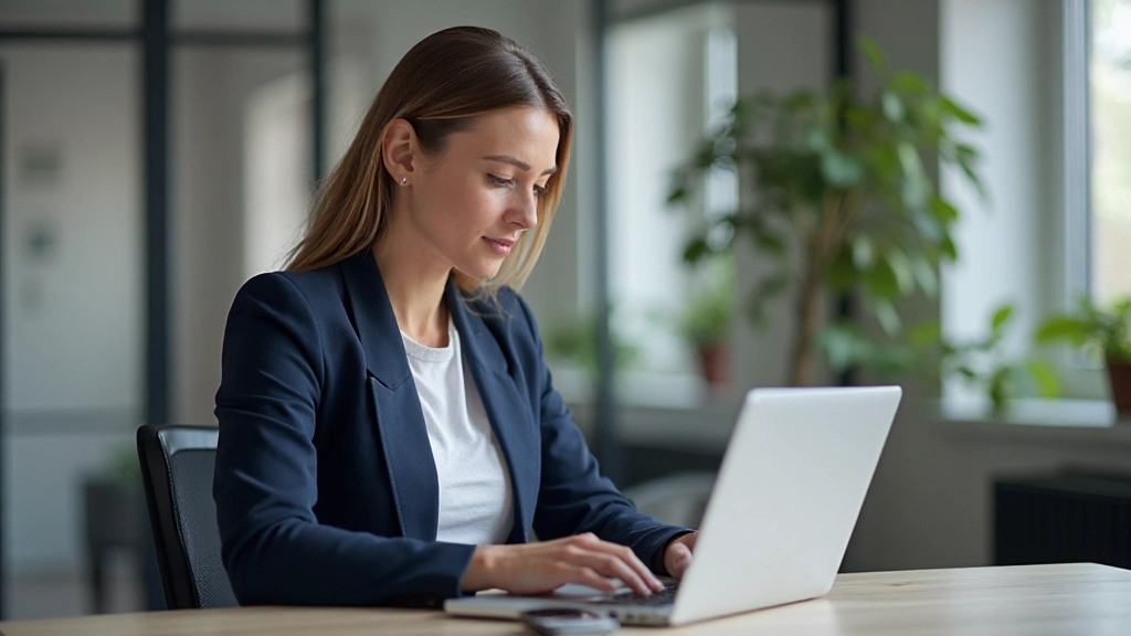 Professionelle Geschäftsperson arbeitet an Kundenbindungsstrategie am modernen Schreibtisch